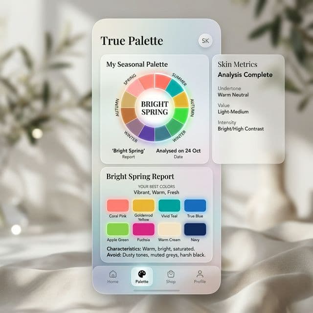 True Palette app showing color analysis